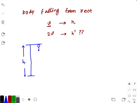 a-body-freely-falling-from-the-rest-has-a-velocity-v-after-it-falls-through-a-height-h-the-distance-it-has-to-fall-down-for-its-velocity-to-become-double-is-bhu-1999-a-2h-b-4h-c-6h-d-8h