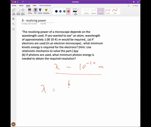 the-resolving-power-of-a-microscope-depends-on-the-wavelength-used-if-you-wanted-to-see-an-atom-wavelength-of-approximately-100-10-41-m-would-be-required_-a-if-electrons-are-used-in-an-elect-24121