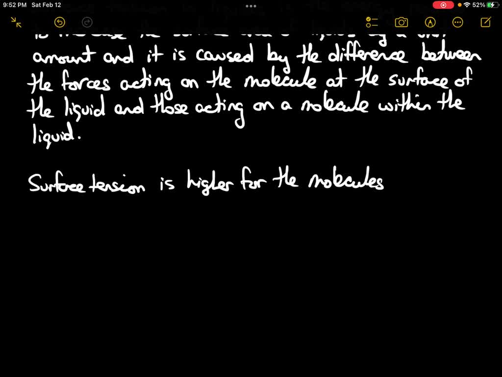 SOLVED What causes surface tension in liquids? Name a substance that