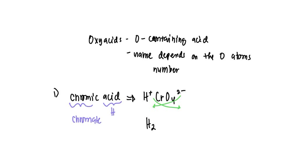 SOLVED: write he formula for chromic acid carbonic acid oxalic acid