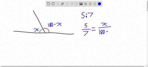 two-angles-forming-a-linear-pair-are-in-the-ratio-of-57-find-the-measure-of-each-angle-97893