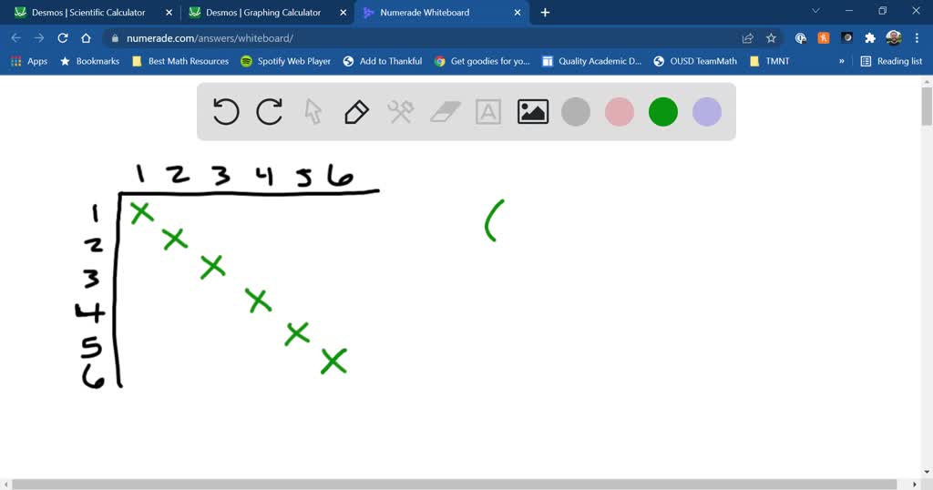 SOLVED Two standard dice are rolled. What is the probability of