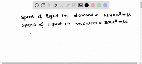 the-speed-of-light-in-the-diamond-is-124-x-108ms-1-calculate-the-refractive-index-of-the-diamond-70428