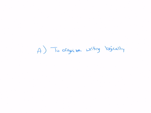 what-is-the-purpose-of-a-paragraph-a-to-organize-writing-logically-b-to-break-up-the-page-so-readers-dont-become-distracted-c-to-allow-stream-of-consciousness-writing-d-there-is-no-point-in-writing-in