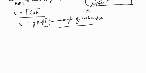 17-ball-1-is-launched-up-an-inclined-plane-from-point-a-with-an-initial-speed-that-is-the-minimum-speed-for-it-to-just-reach-point-b-at-the-top-the-plane-as-shown-in-the-diagram-at-the-same-60496