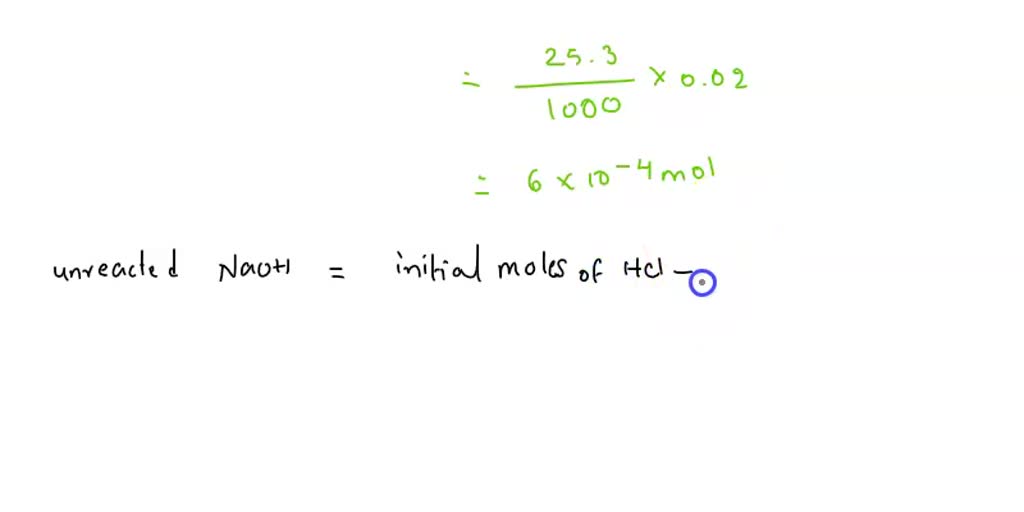 SOLVED In experiment 2, the hydrolysis of an ester is followed by acidbase titration We take