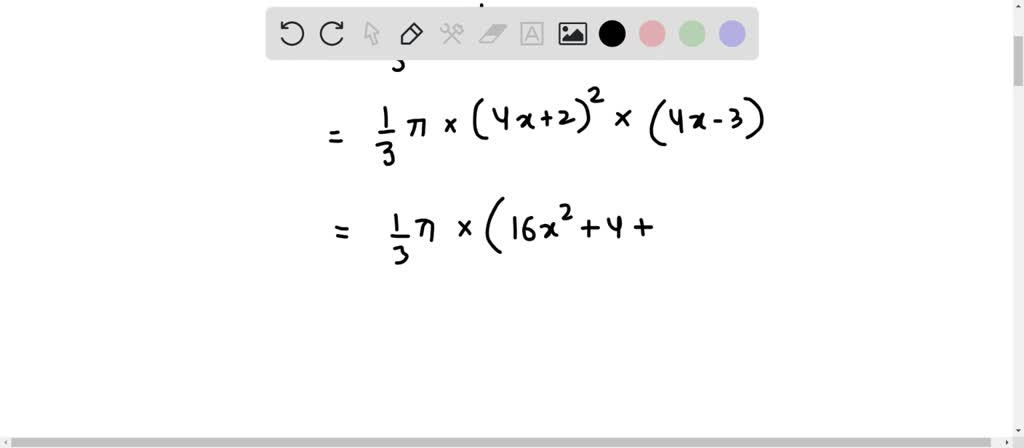 Solved: A Right Circular Cone Has A Radius Of 4x + 2 And A Height 5 