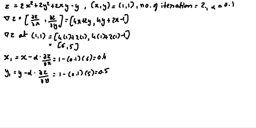 2 The steepest descent method: ) ( ) (k x and ) 2 ( ) ( ) ( k k k e x α