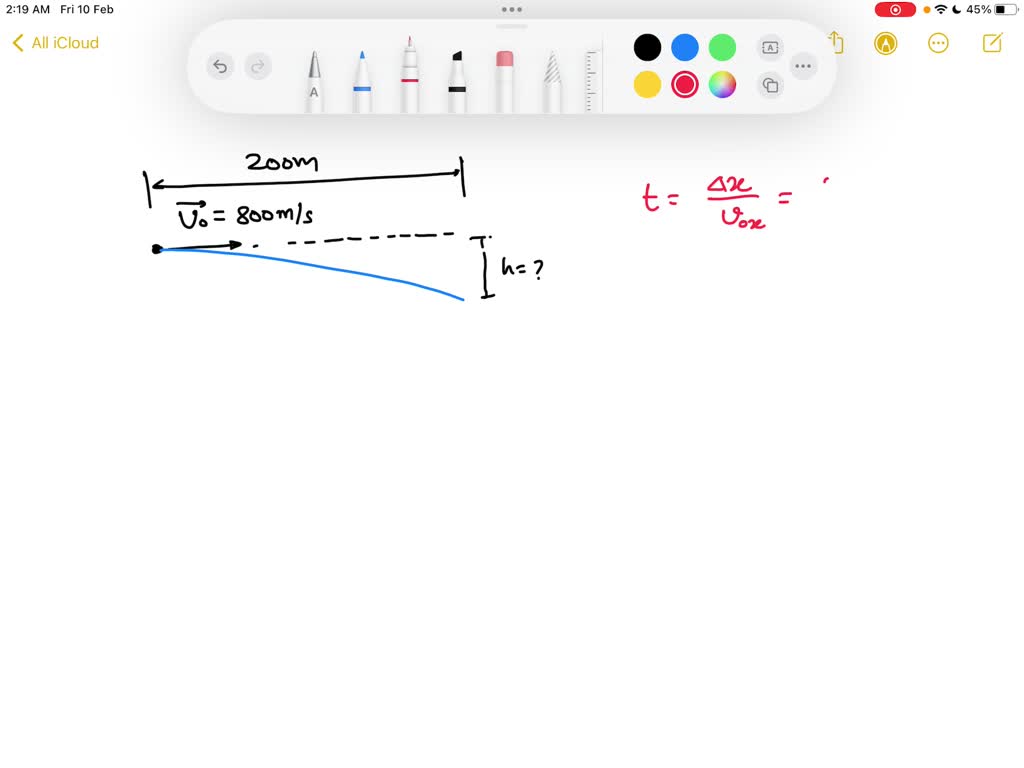 SOLVED: A rifle bullet is fired horizontally with an initial velocity