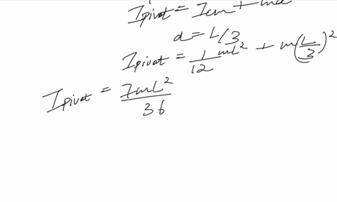 a-uniform-rod-of-mass-m-and-ilength-l-is-pivoted-t0-rotate-about-point-located-distance-l3-from-its-center-of-mass-see-figure-likc-usual-g-980-ms2-the-rod-rotates-about-this-point-l3-given-t-50135