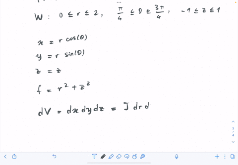 evaluate-the-triple-integral-in-cylindrical-coordinates-over-the-region-w-fx-y-z-x2-y2-z2-w-is-the-region-0-r-2-4-34-1-z-1-61887
