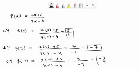 2x5-the-function-fx-3x-4-find-the-following-b-1-f-ix-c-f-g-fzx-d-f-x-h-fx-h-a-0-x-a-0-simplify-your-answer-type-an-integer-simplified-fraction-b-1-simplify-your-answer-type-an-integer-or-a-s-71063