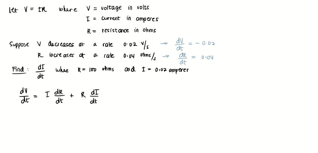 SOLVED: point) In a simple electric circuit, Ohm's law states that = IR ...