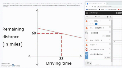 please-helpcarlos-is-driving-to-phoenix-suppose-that-the-remaining-distance-to-drive-in-miles-is-a-linear-function-of-his-driving-time-in-minutes-when-graphed-the-function-gives-a-line-with-19699