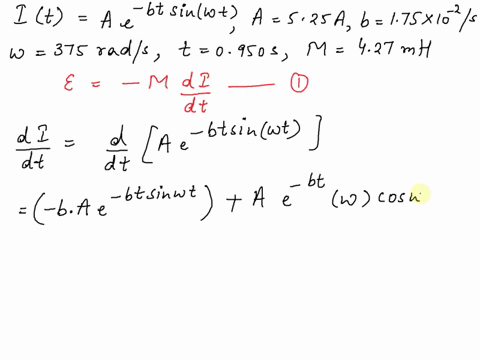 The current through a coil as a function of time is...