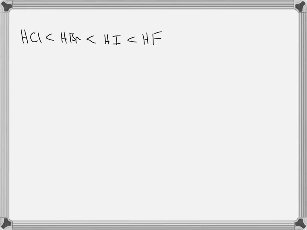 SOLVED: The nonmal boiling points of some group 7A hydrides = tabulated ...