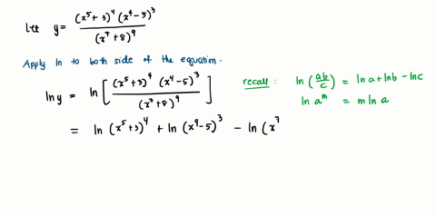 use-logarithmic-differentiation-to-compute-the-derivative-of-y-x5-34x4-53-x7-89-y