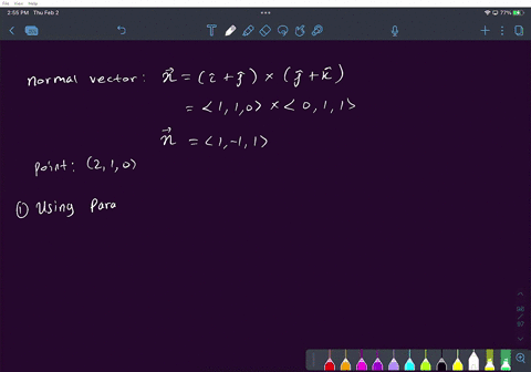 find-parametric-equations-and-symmetric-equations-for-the-line-use-the-parameter-t-the-line-through-2-1-0-and-perpendicular-to-both-i-jand-j-k-xt-yt-zt-the-symmetric-equations-are-given-by-x-45138