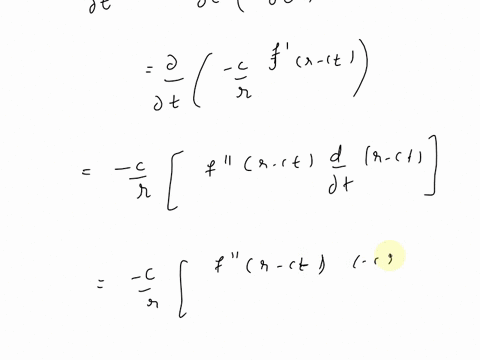 the-wave-equation-in-3-d-for-a-spherical-symmetry-is-62-azu-dt2-proof-that-the-solution-is-ur-t-fr-ct-hint-work-systematically-through-equation-1-calculate-du-at-a2u-0t2-then-du-du-du-8r-23117