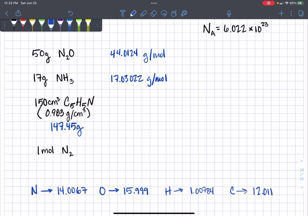 SOLVED Which one of the following contains the largest number of atoms