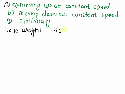 550-n-woman-stands-on-scale-in-an-elevator-if-the-scale-reads-550-n-which-of-the-following-statements-could-possibly-be-true-the-elevator-is-moving-up-at-constant-speed-moving-down-at-consta-47676