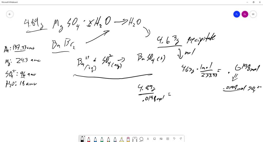 SOLVED Magnesium sulfate can exist as an anhydrous solid salt or it