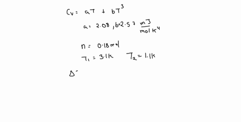consiants-pejiodic-the-specific-heat-per-mole-potassium-lov-temperatures-given-by-cv-at-6t-where-208-ij-mol-k2and_-257-mjj-mol-part-a-determine-by-integration-ihe-entropy-change-0f-018-mol-o-70573