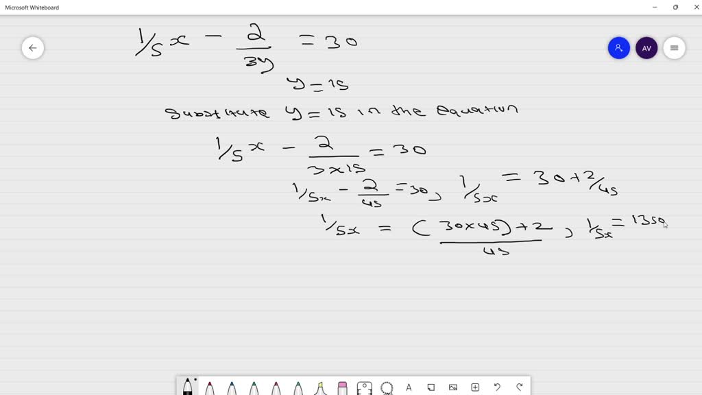 SOLVED What Is The Value Of X In The Equation 1 5x 2 3y 30 When solved-what-is-the-value-of-x-in-the-equation-1-5x-2-3y-30-when
