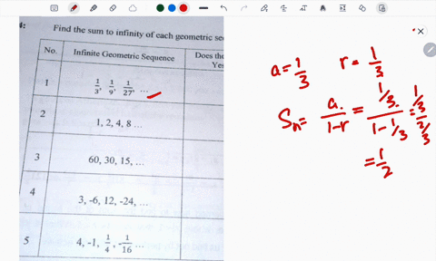 activity-4-find-the-sum-to-infinity-of-each-geometric-sequence-if-it-exists-no-infinite-geometric-sequence-if-yes-find-the-sum-does-the-sum-exist-yes-or-no-1-1-3-1-9-27-2-1-2-4-8-3-60-30-15-73528
