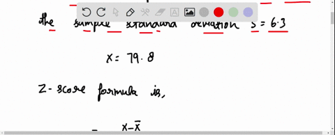 consider-a-set-of-data-in-which-the-sample-mean-is-833-and-the-sample-standard-deviation-is-63-calculate-the-z-score-given-that-x-798-round-your-answer-to-two-decimal-places-02302
