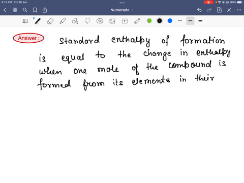 which-of-the-following-statements-is-true-about-the-standard-enthalpy-of-formation-select-all-that-apply-the-standard-enthalpy-of-formation-is-the-energy-change-for-a-reaction-when-mole-of-p-86378