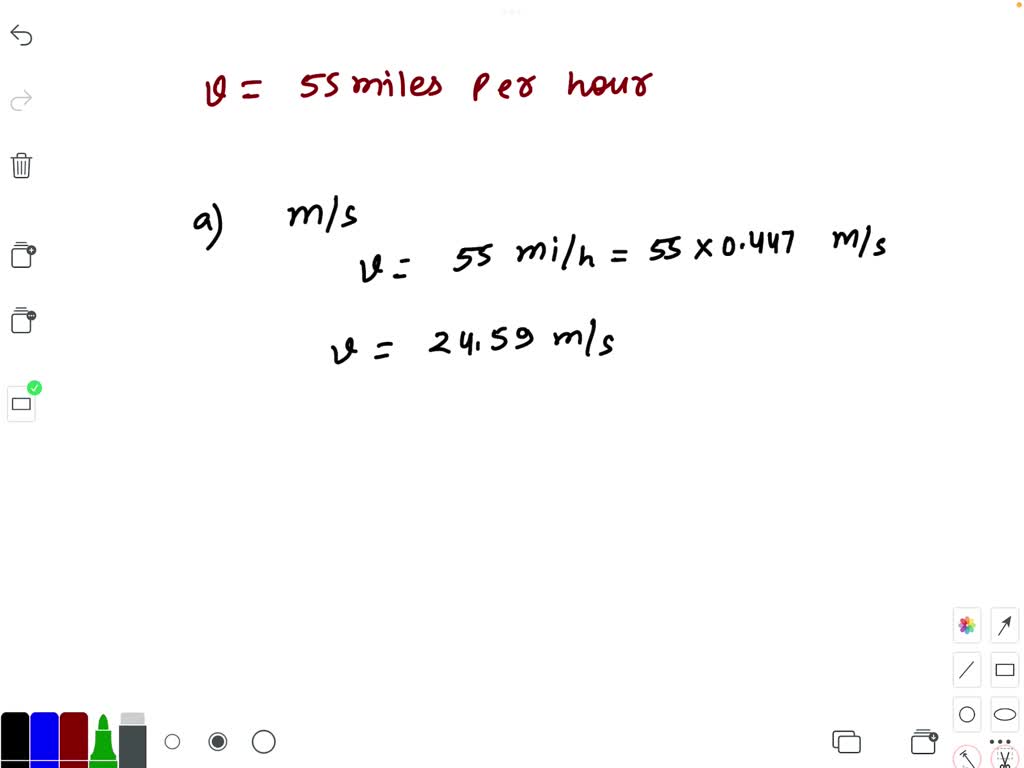 SOLVED 55 Miles Hour Km Hr