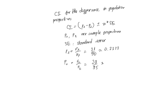 two-samples-are-taken-with-the-following-numbers-of-successes-and-sample-sizes-r1-21-r2-38-n1-90-n2-95-find-a-97-confidence-interval-round-answers-to-the-nearest-thousandth-____-p1p2-______-04876