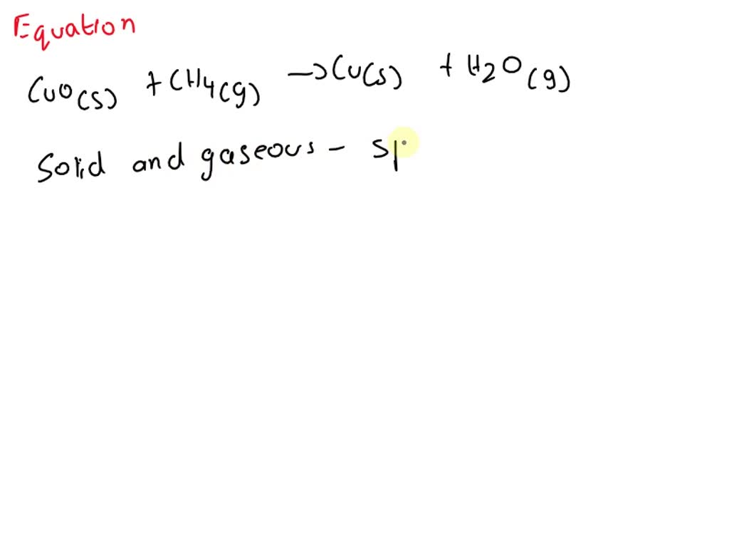 SOLVED At high temperatures, solid copper oxide will react with