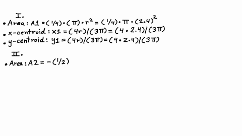 the-figure-below-shows-a-composite-body-consisting-a-quarter-circular-area-part-1-and-negative-semi-circular-area-part-2-r-24-m-i-determine-the-x-centroid-of-part-1-m-ii-determine-the-x-centroid-of-pa