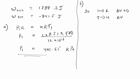 a-heat-engine-is-based-on-the-cycle-shown-below-consisting-of-two-isothermal-and-two-isometric-processes-the-working-substance-is-one-mole-of-ideal-monatomic-gas-the-work-done-by-the-gas-dur-82402