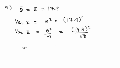 suppose-xi-xn-is-random-sample-from-an-exponential-distribution-with-mean-if-x-179-with-n-50-find-a-one-sided-95-confidence-interval-for-0_-and-b-two-sided-95-confidence-interval-for-0-65422