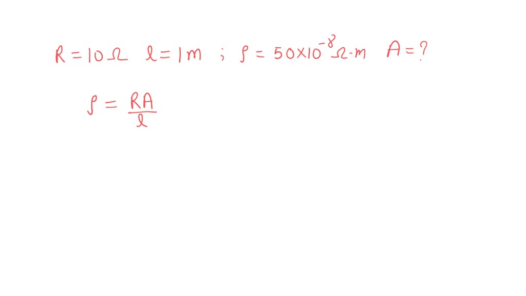 SOLVED a wire of length 5 metre and cross sectional area 4.0×10^8 has