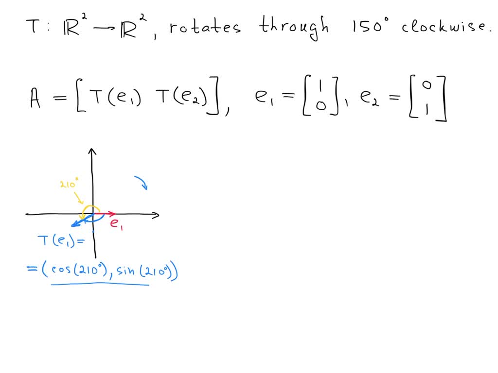 SOLVED Find the matrix A of the linear transformation T from R^2 to R