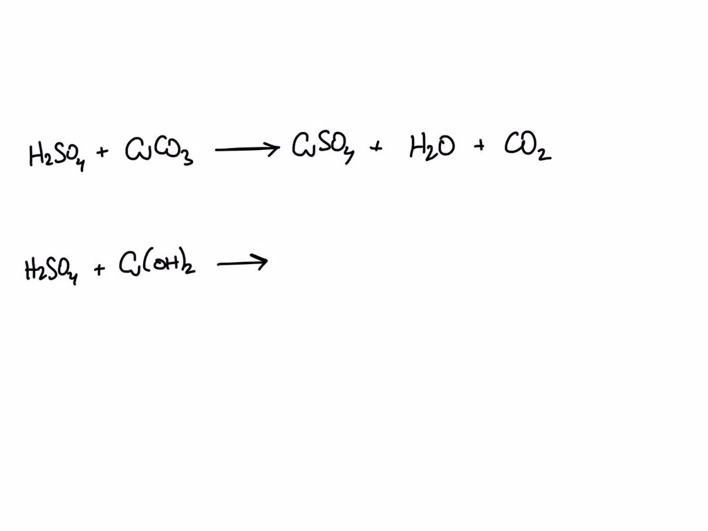 SOLVED: Write the balanced equations for the reactions of sulfuric acid ...