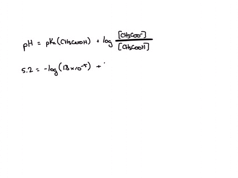 a-solution-buffered-at-mathrmph-52-is-needed-for-a-reaction-using-mathrmch_3-mathrmcooh-mathrmch_3-mathrmcoona-what-ratio-of-moles-of-the-conjugate-base-anion-leftmathrmch_3-mathrmcoo-right-to-the-aci