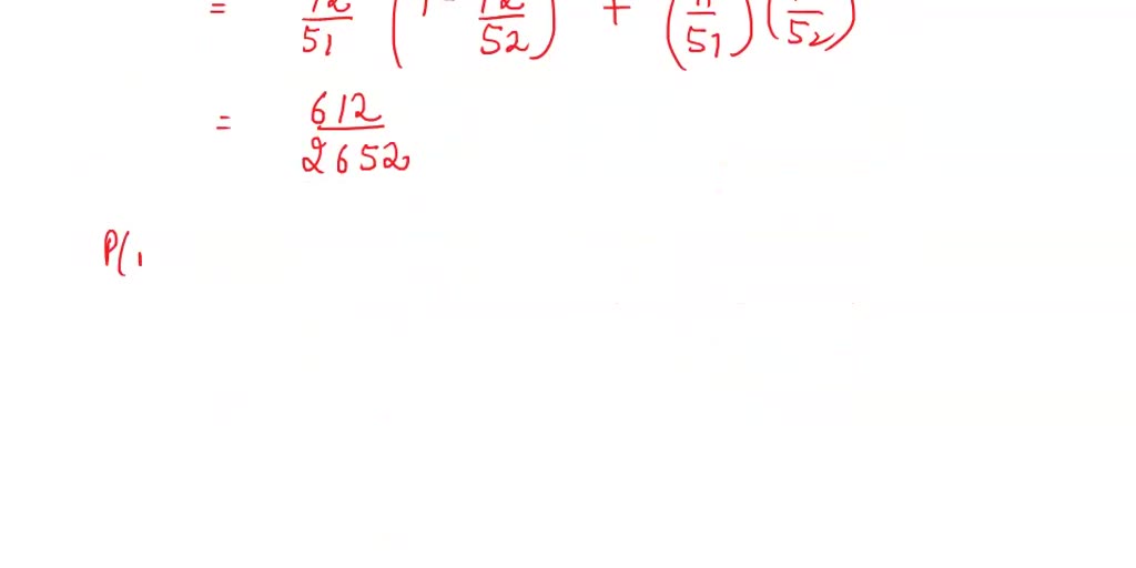 SOLVED Consider the experiment of drawing two cards from a standard