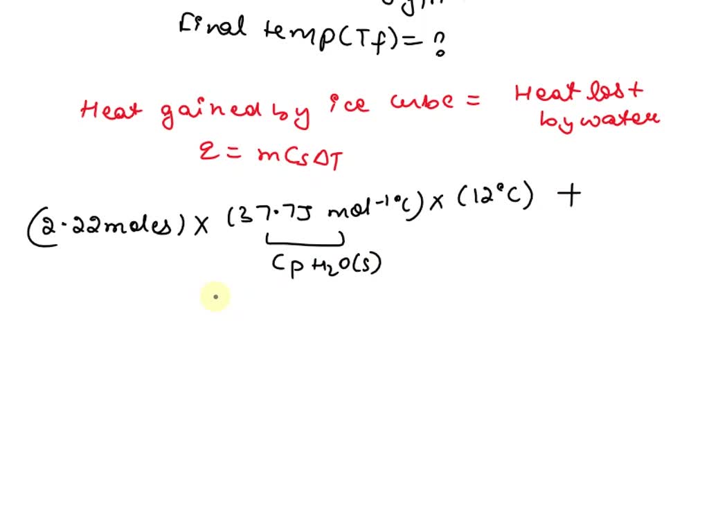 ⏩SOLVED:Predict/Calculate A 35- g ice cube at 0.0^∘ C is added