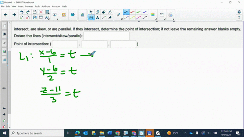 determine-whether-the-lines-intersect-are-skew-or-are-parallel-if-they-intersect-determine-the-point-of-intersection-if-not-leave-the-remaining-answer-blanks-empty-doare-the-lines-intersects-03584