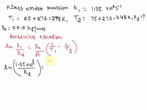 a-particular-first-order-reaction-has-a-rate-constant-of-135-102-s1-at-250-c-what-is-the-magnitude-of-k-at-750c-if-ea-555-kjmol-please-show-work-56725
