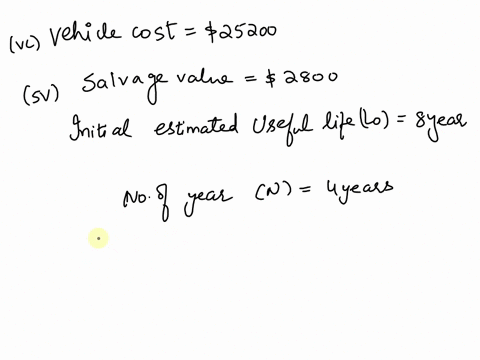 when-originally-purchased-a-vehicle-costing-25200-had-an-estimated-useful-life-of-8-years-and-an-estimated-salvage-value-of-2800-after-4-years-of-straight-line-depreciation-the-assets-total-10303