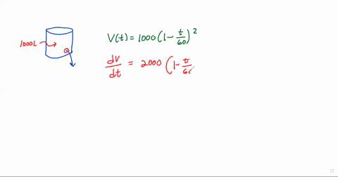 a-1000-l-tank-is-draining-such-that-the-volume-v-of-water-remaining-in-the-tank-after-t-minutes-is-v-equals-1000-times-quantity-1-t602-find-the-rate-at-which-the-water-is-flowing-out-of-the-tank-after