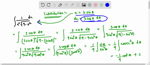 evaluate-the-integral-using-the-indicated-trigonometric-substitution-dx-x-3sin-8-a-none-of-these-b-cot-8-cos-8c-d-tan-8c-oe-cot-8c-16963