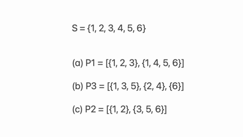 let-s-1-2-3-4-5-6-determine-whether-or-not-each-of-the-following-is-a-partition-of-s-a-p1-1-2-3-1-4-5-6-b-p3-1-3-5-2-4-6-c-p2-1-2-3-5-6