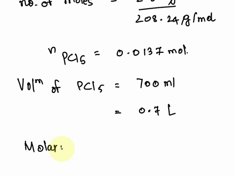 predict-the-equilibrium-concentration-of-mathrmpcl_s-in-the-reaction-described-below-by-constructing-an-ice-table-writing-the-equilibrium-constant-expression-and-solving-for-the-equilibrium-concentrat